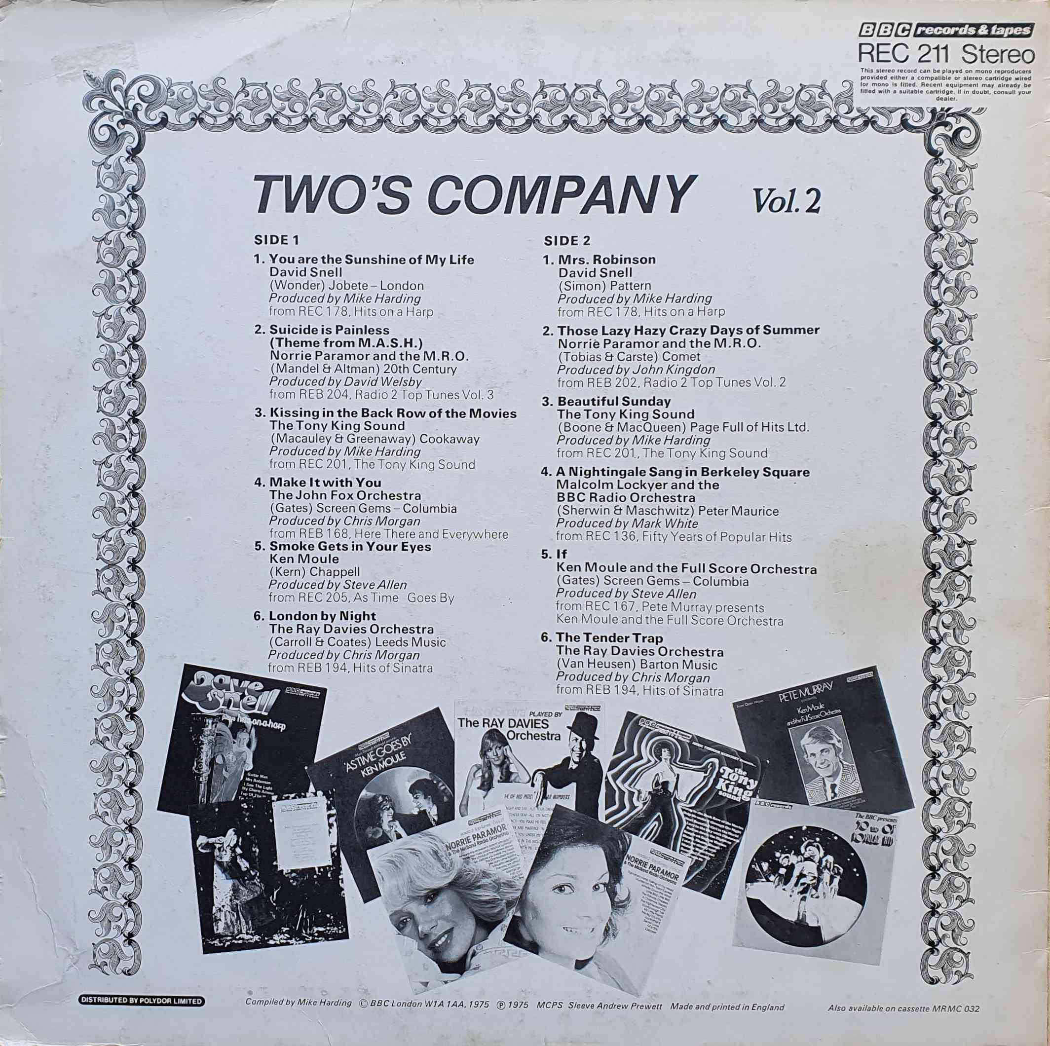 Picture of REC 211 Two's company - Volume 2 by artist Various from the BBC records and Tapes library